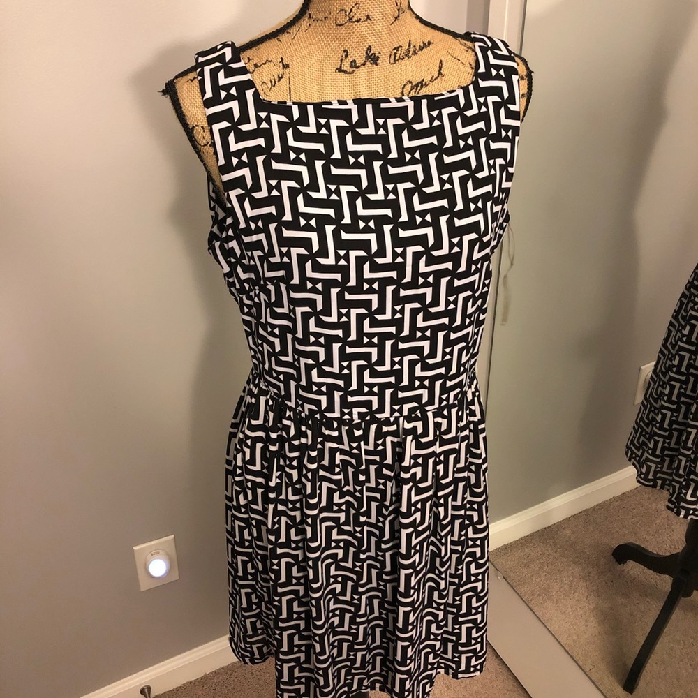 Black and White above the knee dress